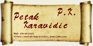Petak Karavidić vizit kartica
